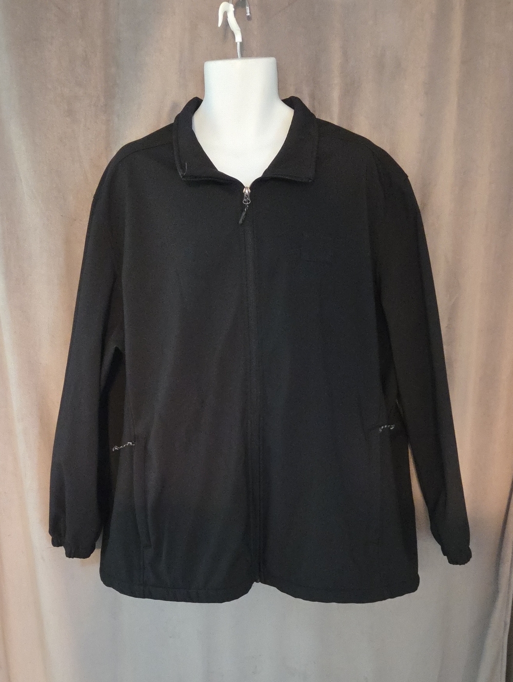 Men's Elevate 3XL Black Lightweight Zip-Up Jacket